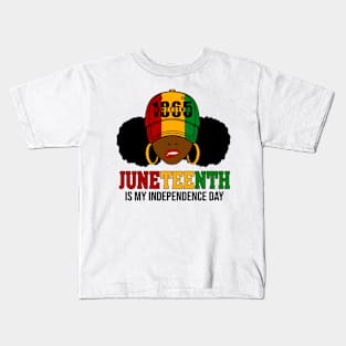 Juneteenth Is My Independence Day 1865 Black History African Kids T-Shirt